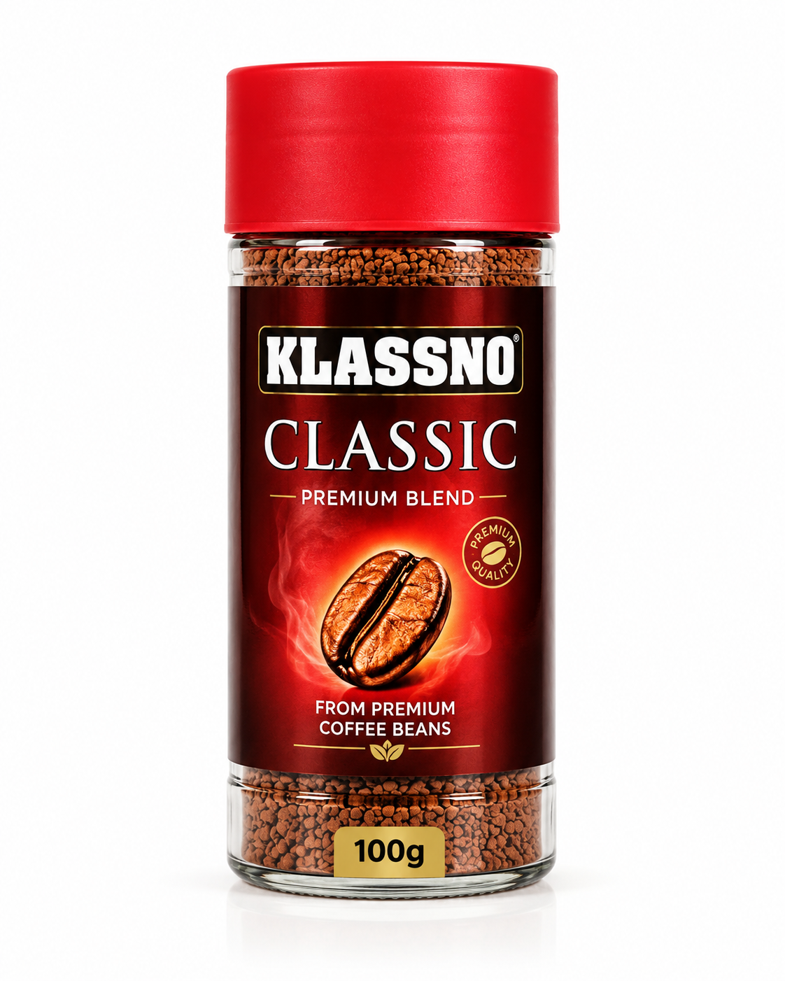 Instant Coffee Klassno Classic 100g ,Strong Rich Taste Coffee Granules , Premium Coffee Jar 100g,Classic Rich Taste ,Premium Strong Coffee Granules