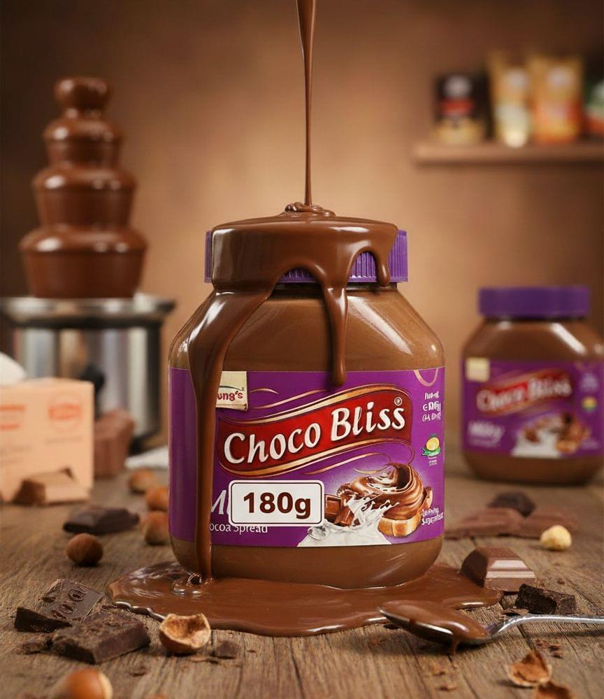 Milky Chocolate Cocoa Spread , Rich Creamy Chocolate Flavour for Bread-180g