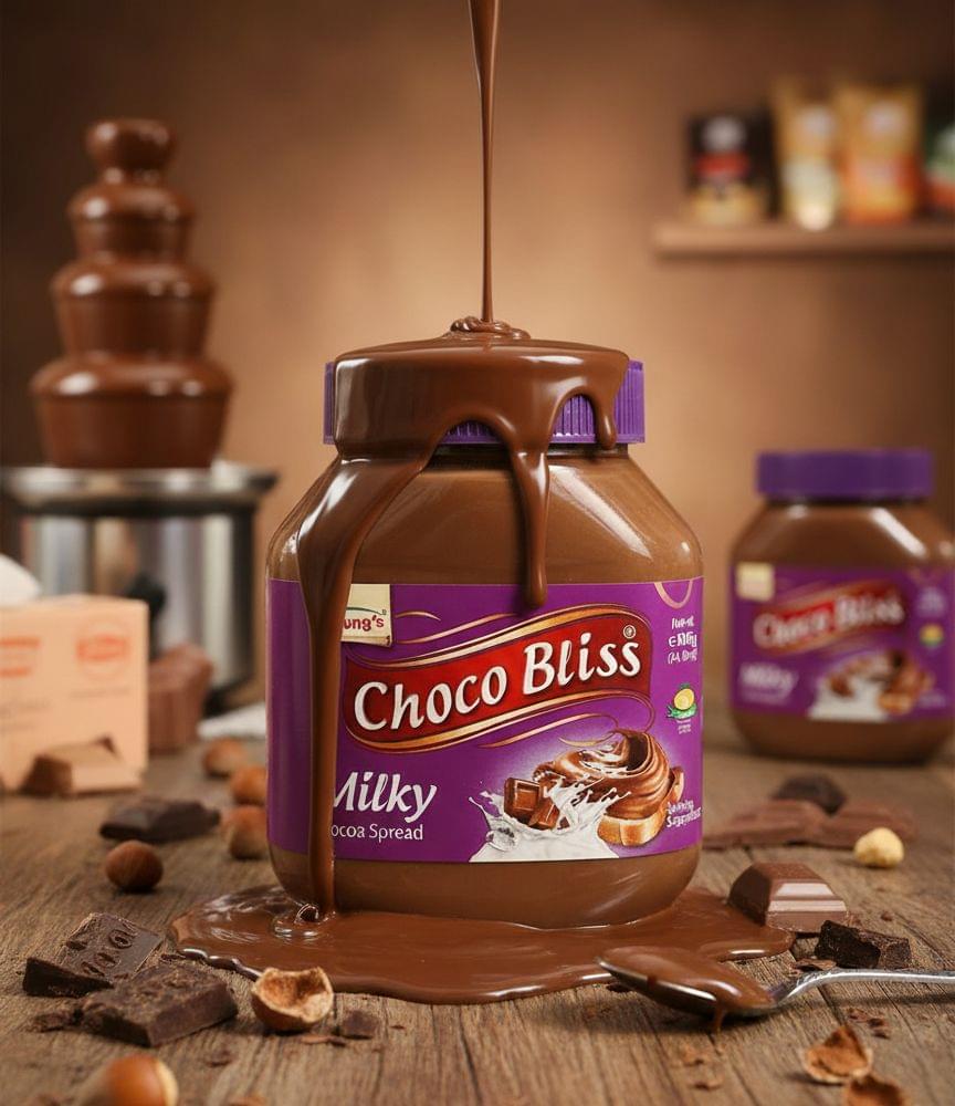 Milky Chocolate Cocoa Spread , Rich Creamy Chocolate Flavour for Bread-675g