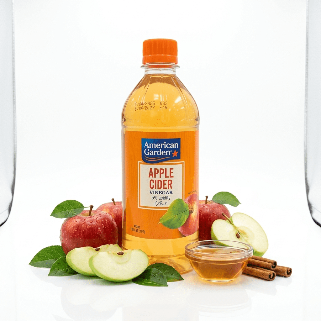 American Garden Apple Cider Vinegar &  Distilled White Vinger - Natural 5% Acidity for Cooking, Salads & Health